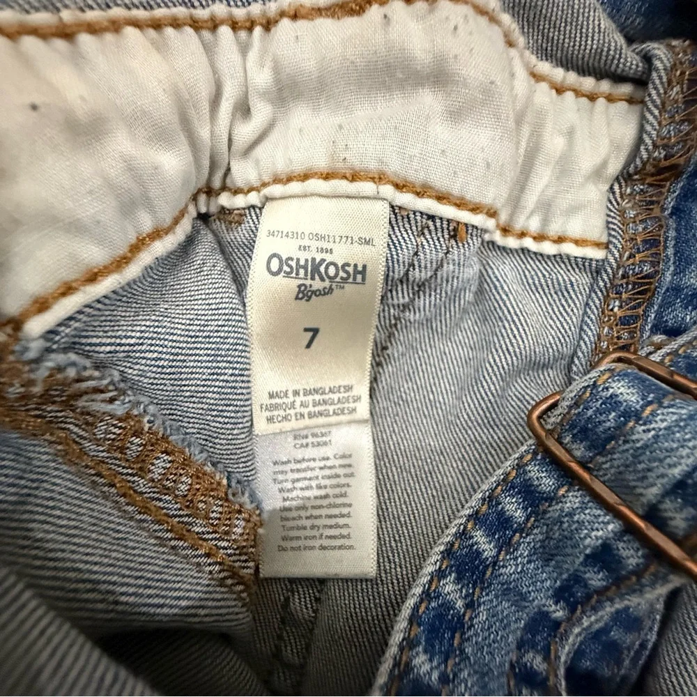 Oshkosh Girls Denim Jumper Dress Size 7